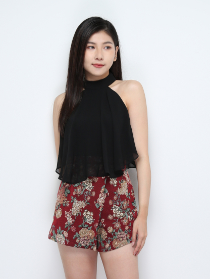 Flower Print Skirt Pant 30131 (SPO)