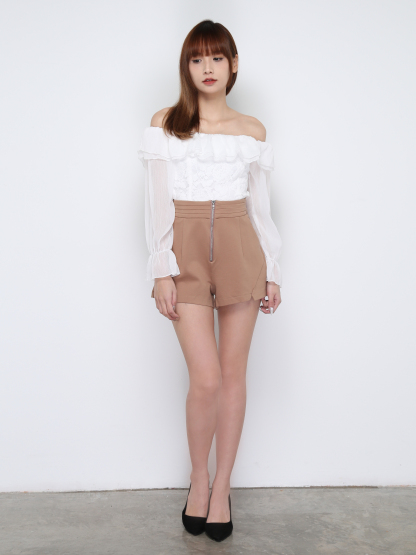 Long Sleeve Back Zip Top 29907