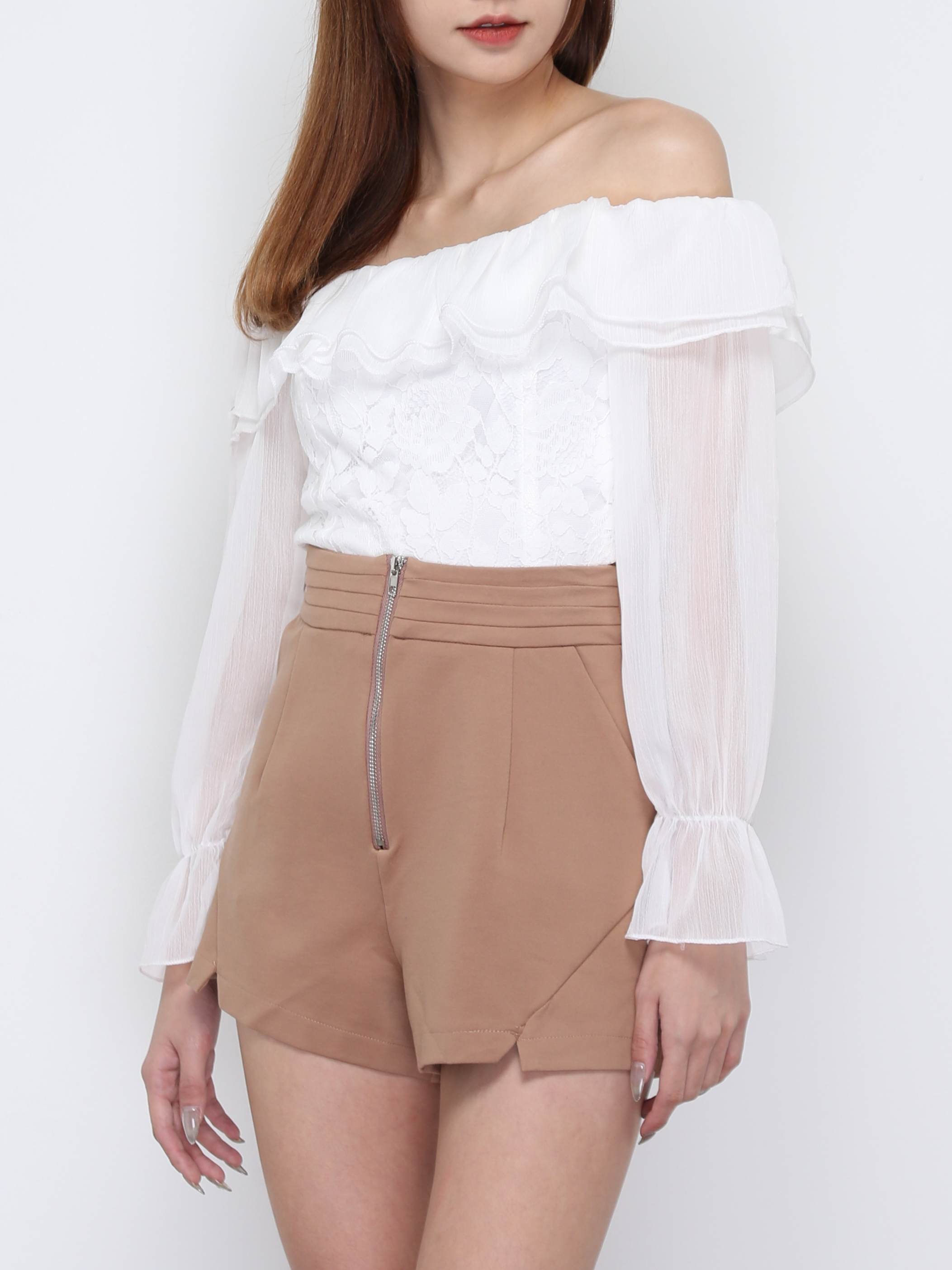 Long Sleeve Back Zip Top 29907