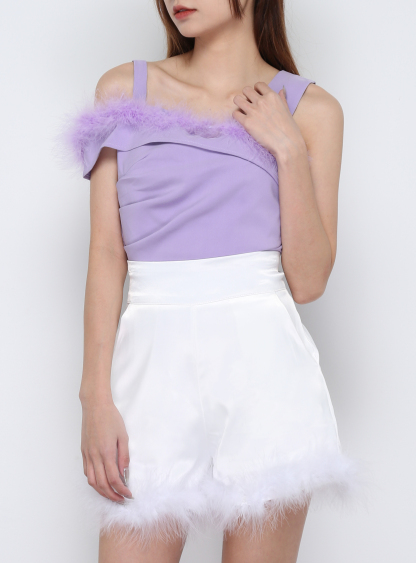 Sleeveless With Fur Top 29858