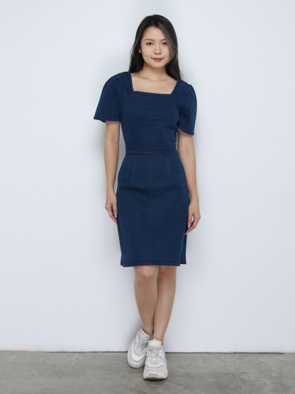 Denim Puff Sleeve Sets 18852