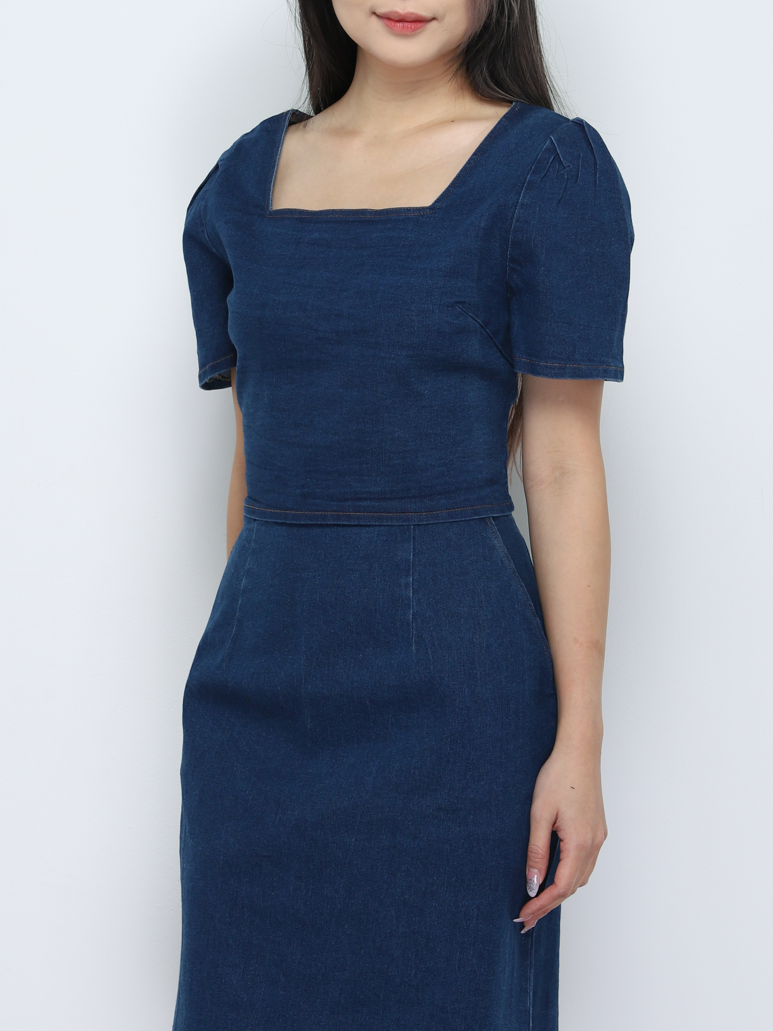 Denim Puff Sleeve Sets 18852