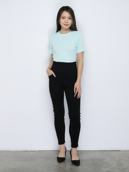 Denim High Waist Long Pants 18850