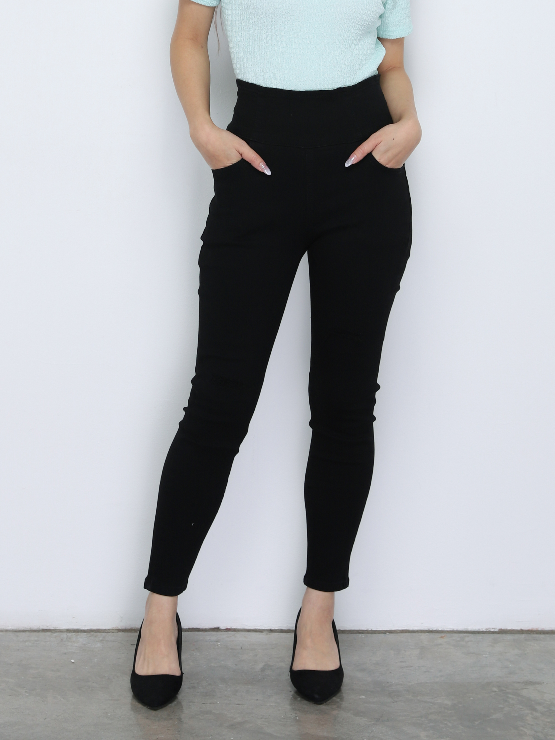 Denim High Waist Long Pants 18850