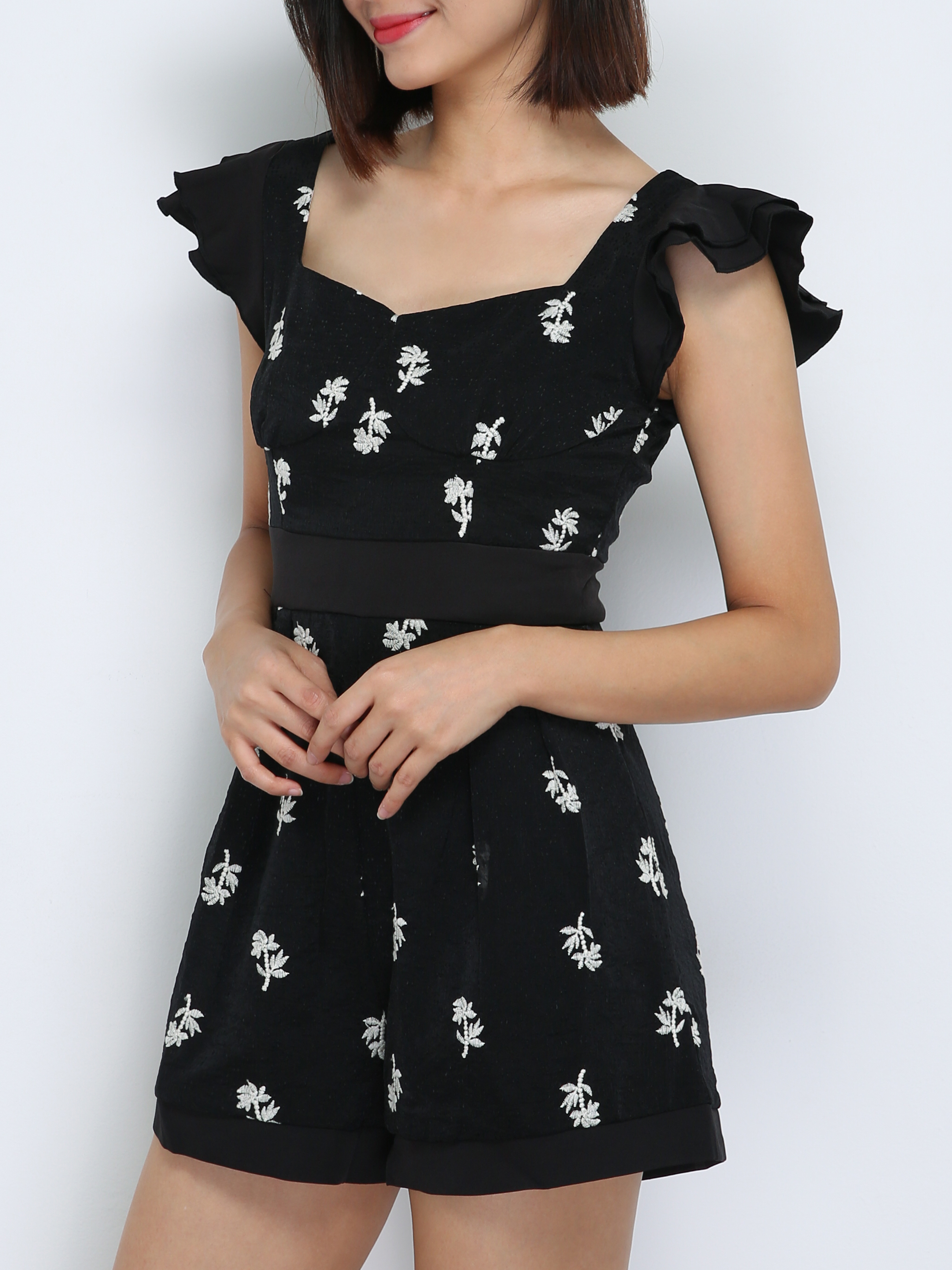 Sleeveless Layered Floral Jumpsuit 33899