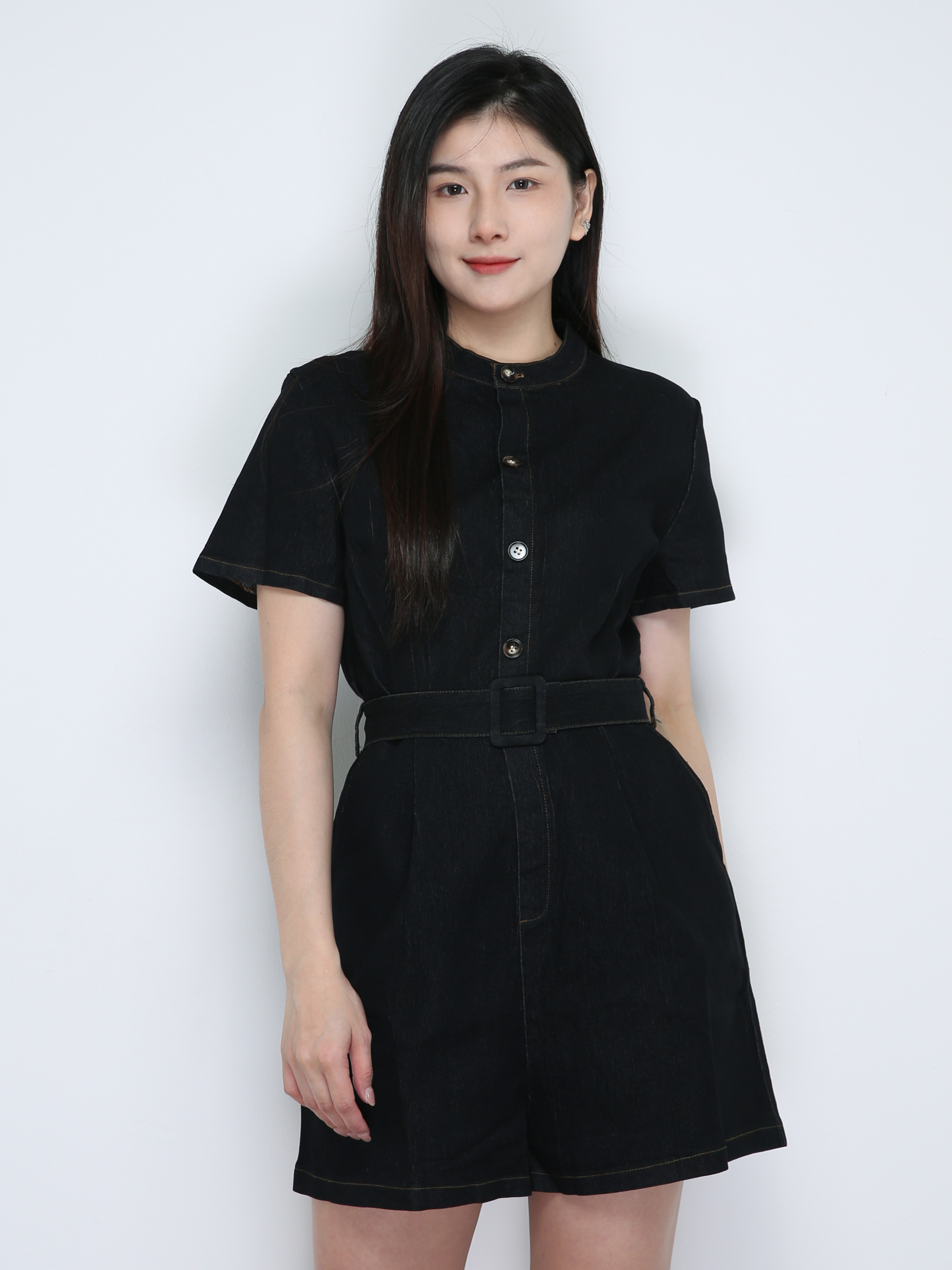 Denim With Belt Jumpsuit 18823