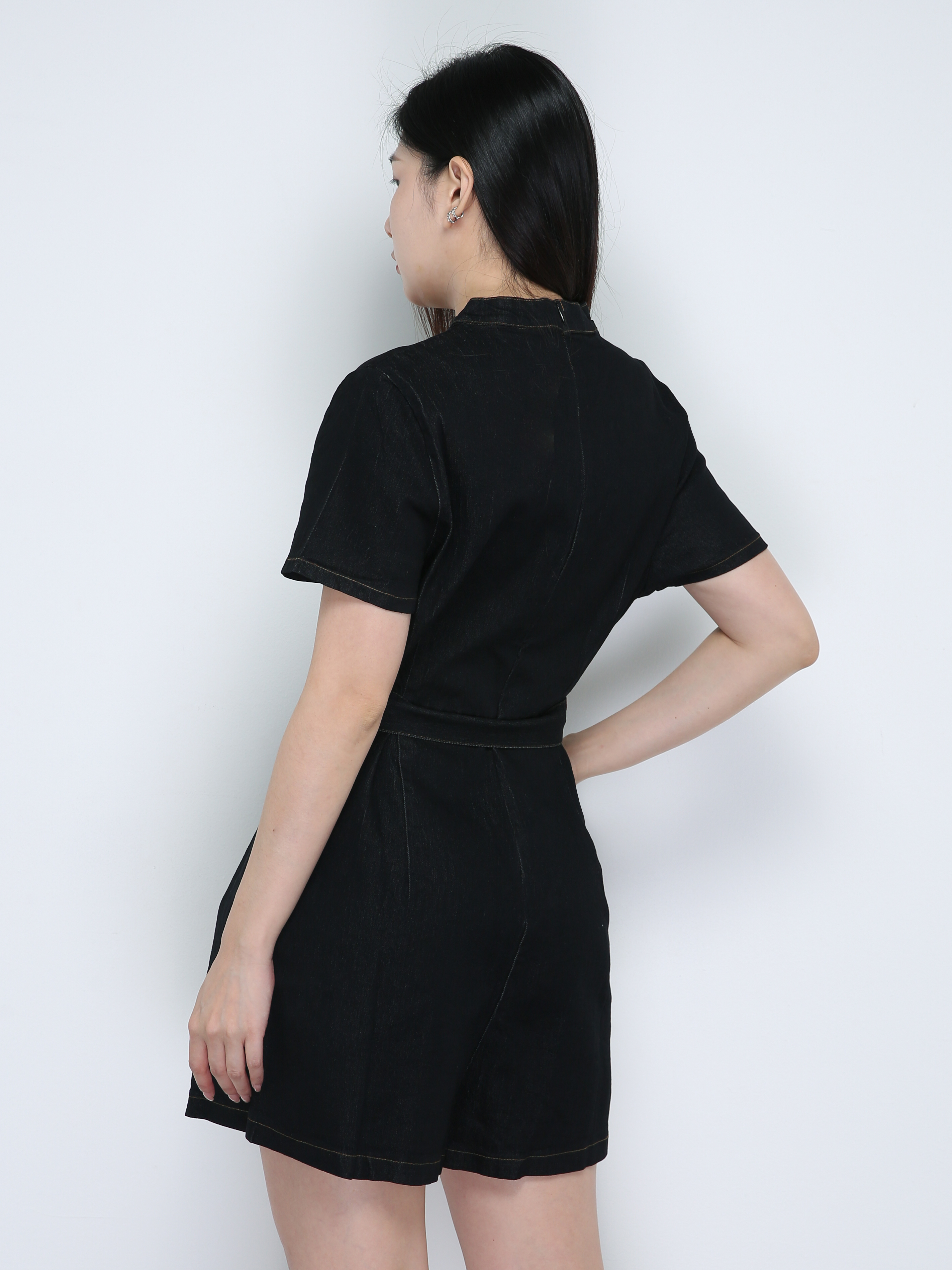 Denim With Belt Jumpsuit 18823
