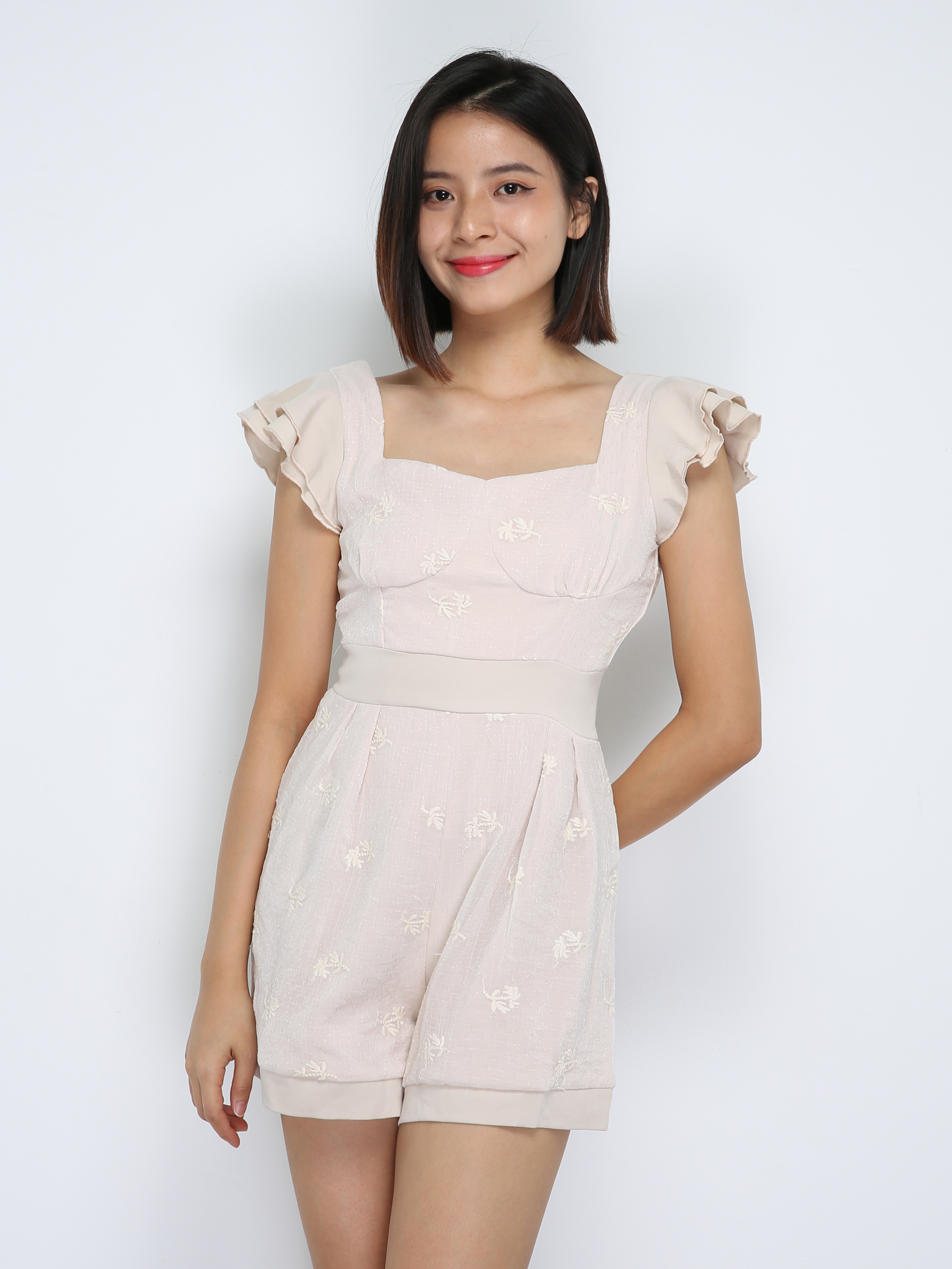 Sleeveless Layered Floral Jumpsuit 33899