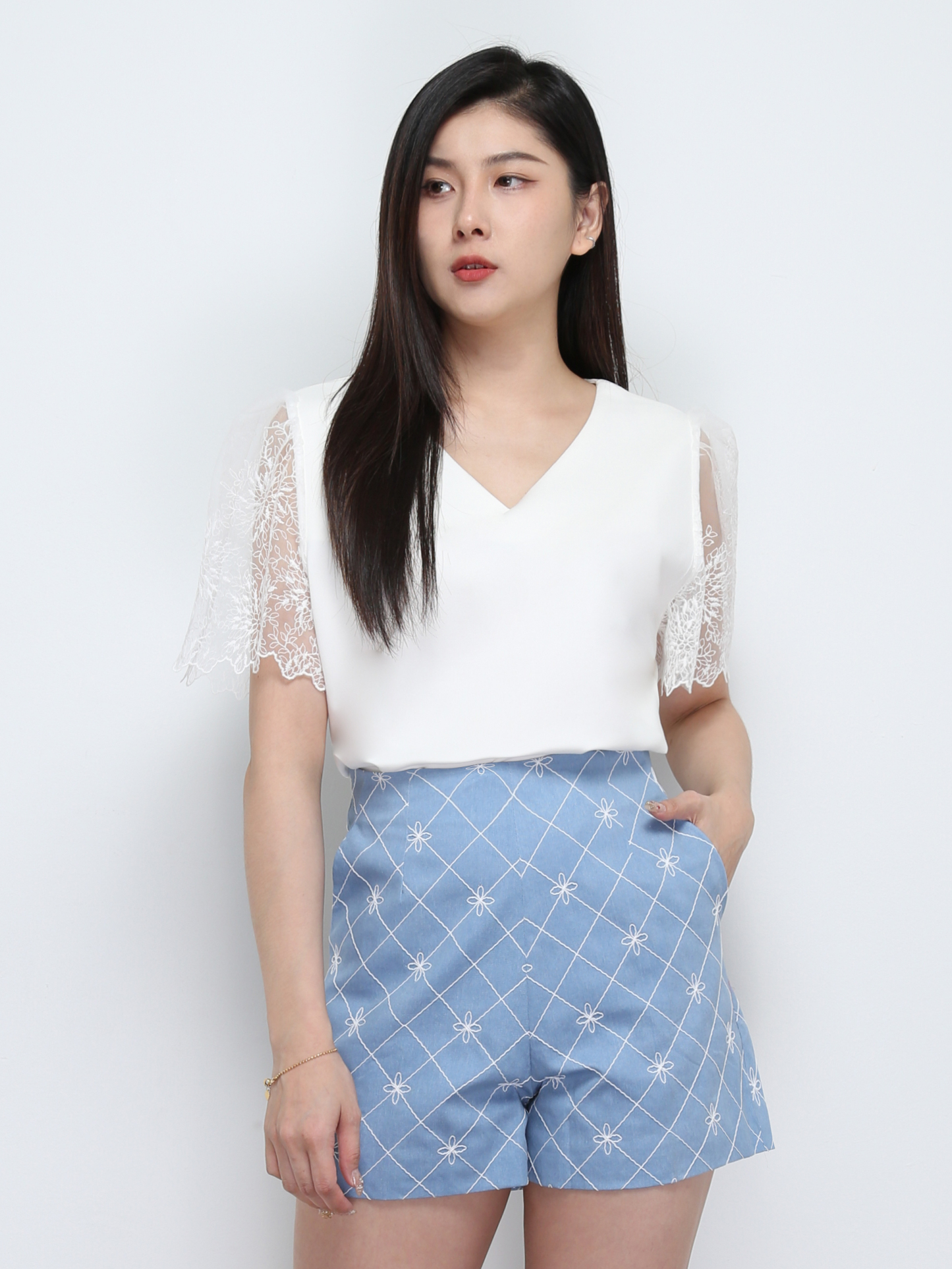 Lace Sleeve Top 29277