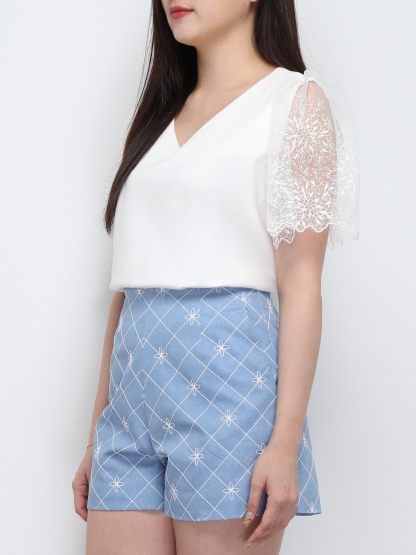 Lace Sleeve Top 29277