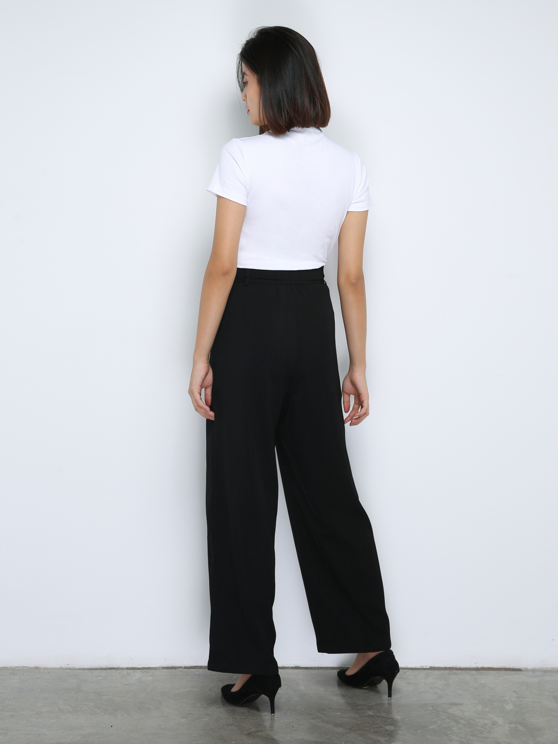 Side Pocket With String Belt Long Pants 33912