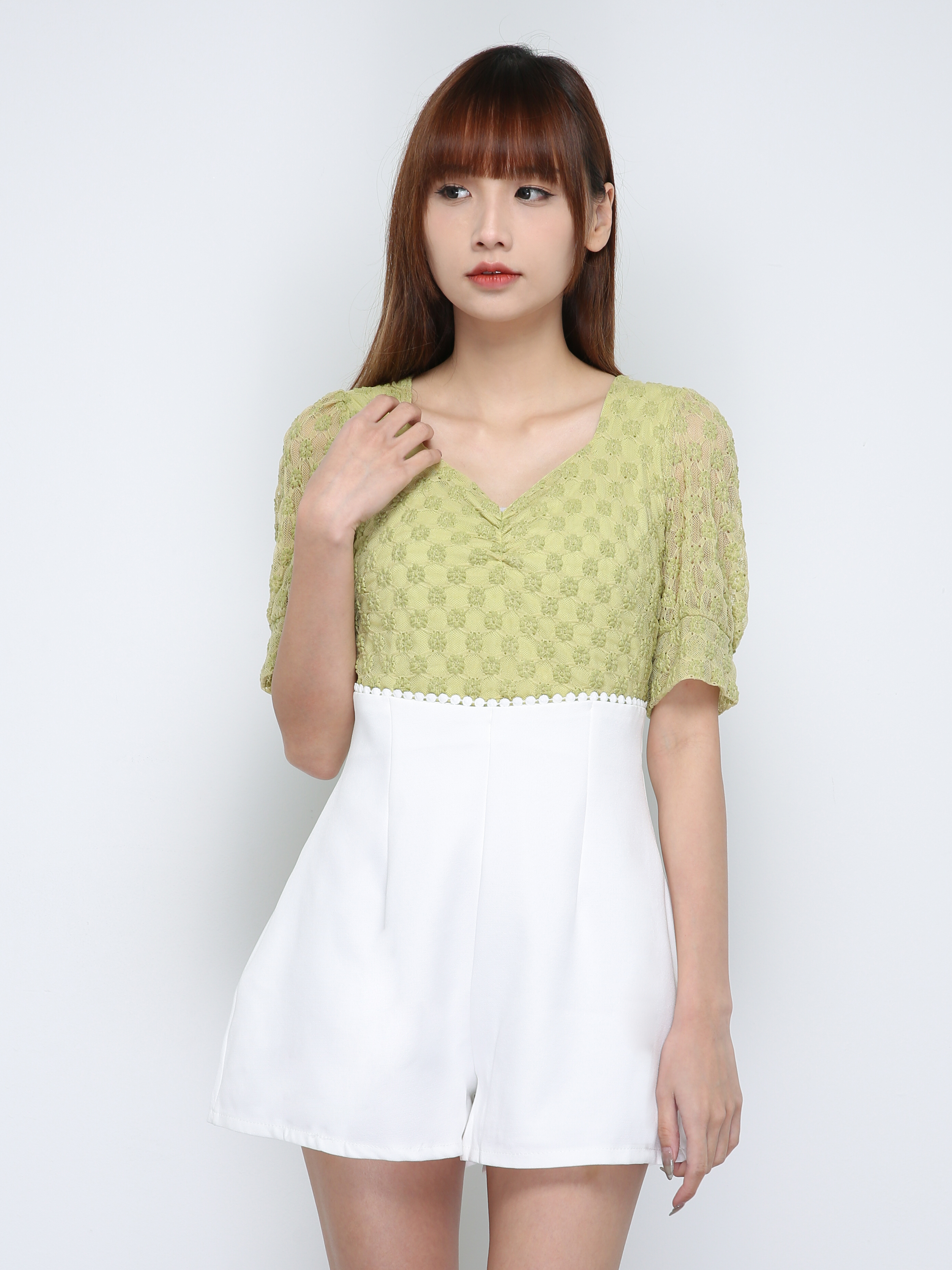 Two Tone Lace Jumpsuit 18733