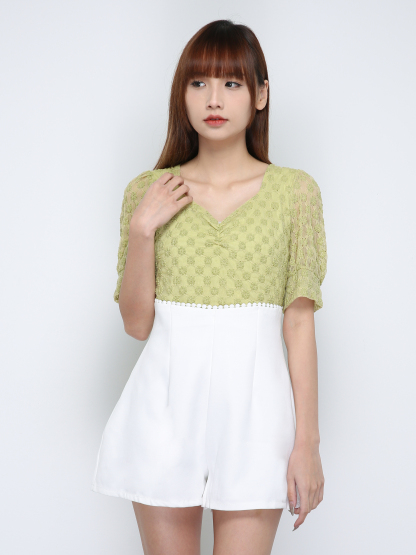 Two Tone Lace Jumpsuit 18733