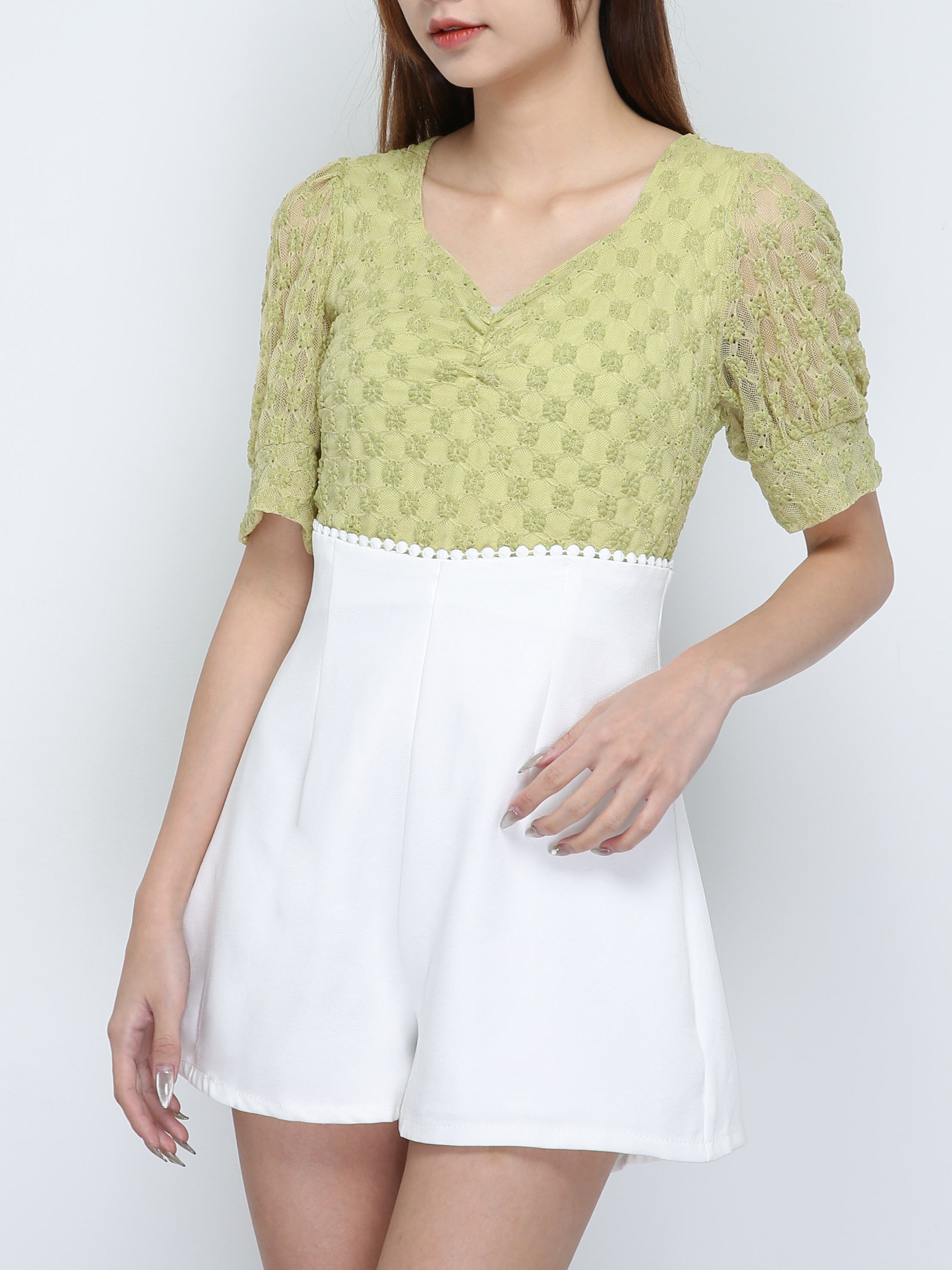 Two Tone Lace Jumpsuit 18733