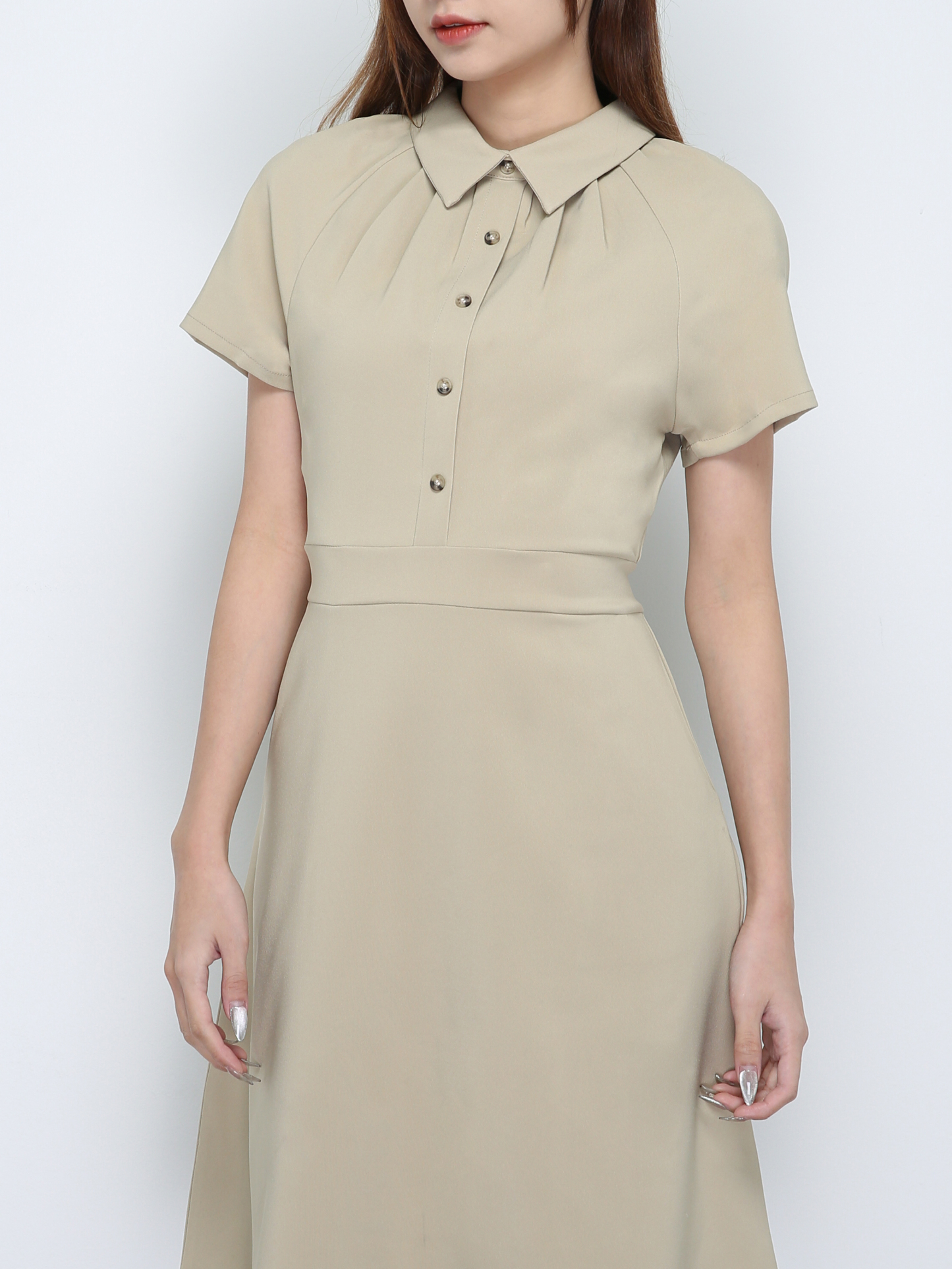Collar Batman Sleeve Dress 18626