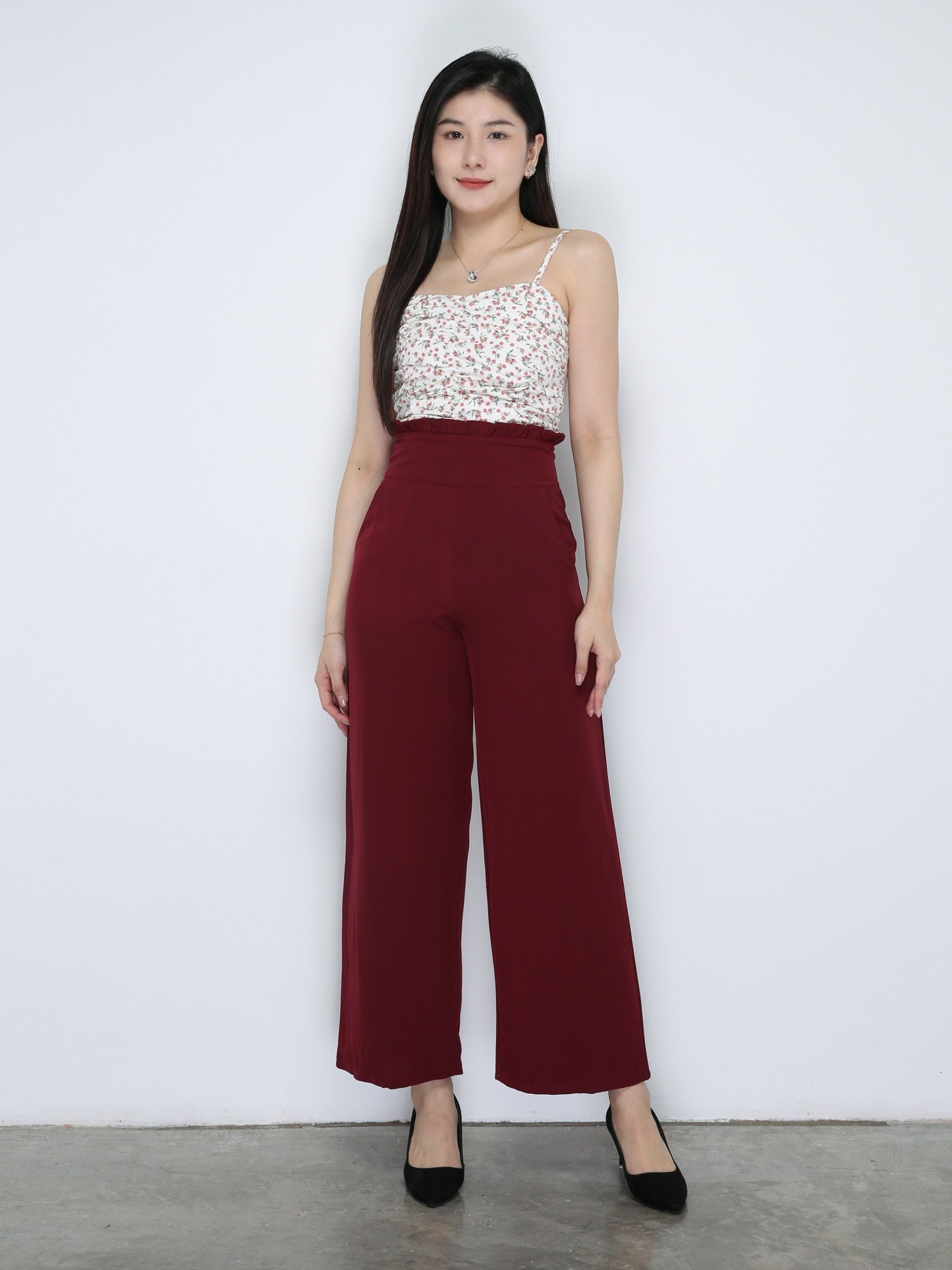 Floral Top With Long Pants Set 33767