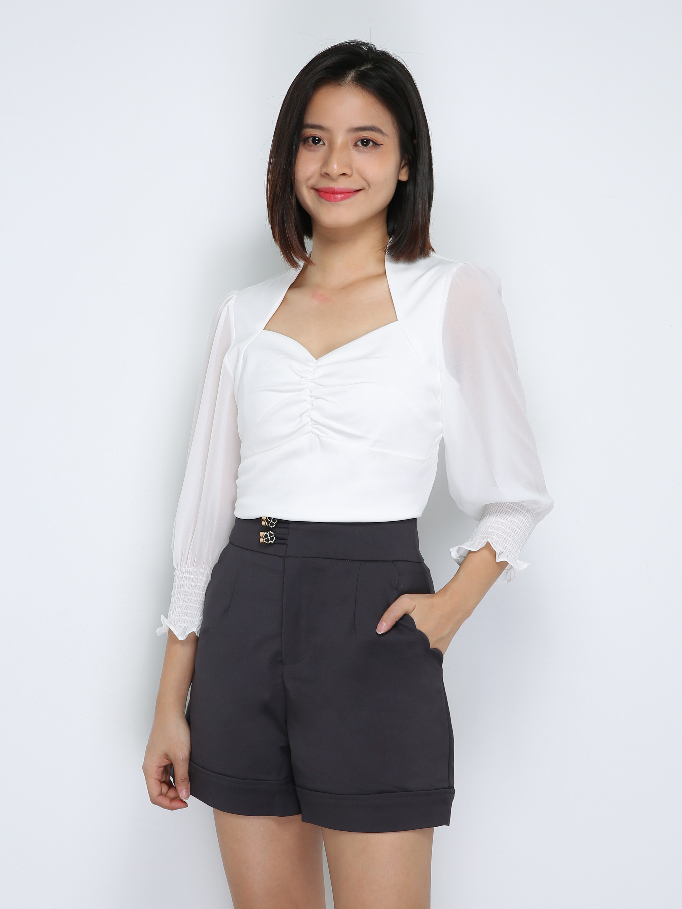 Side Pocket Short Pants 33913