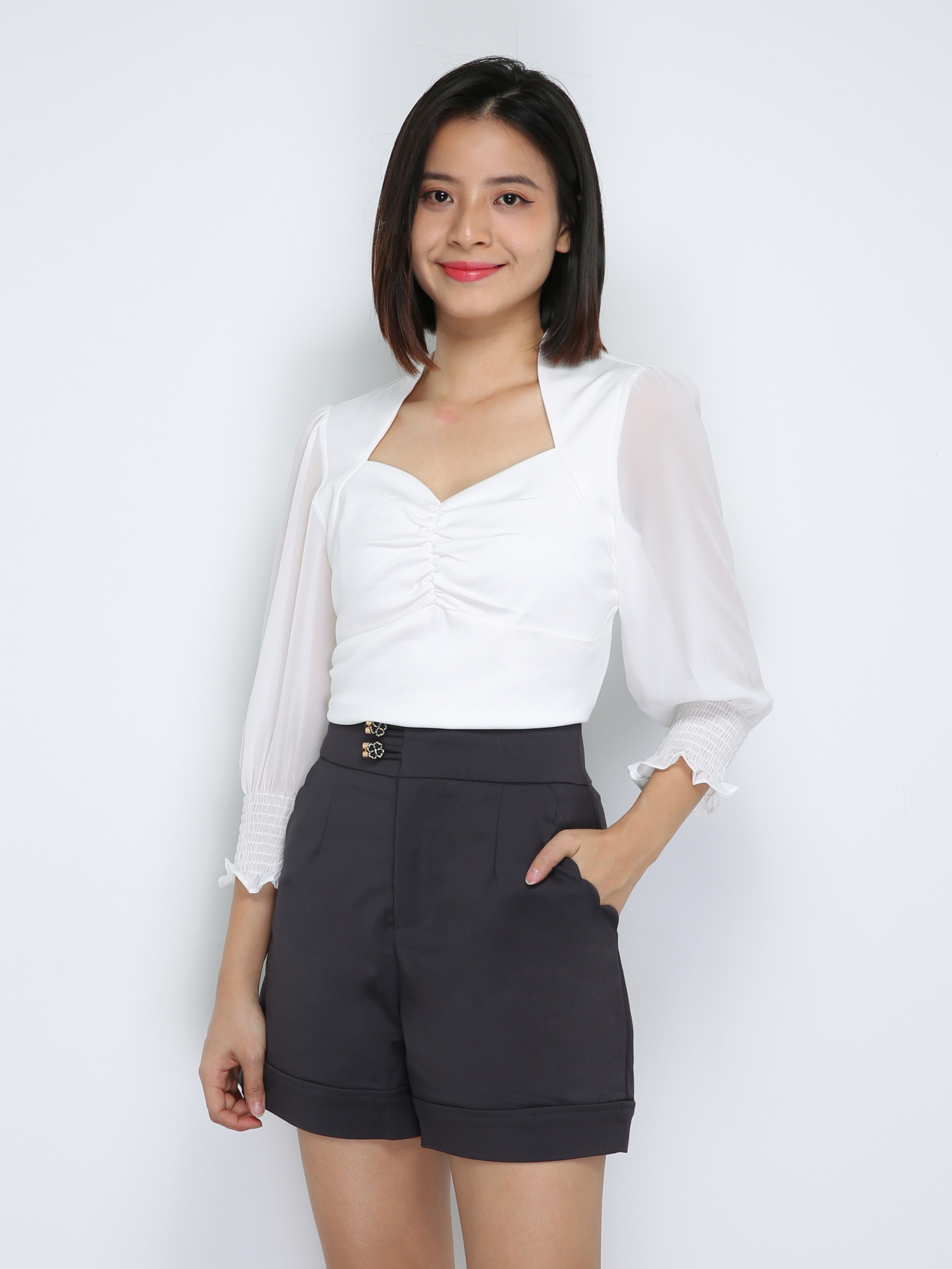 Side Pocket Short Pants 33913