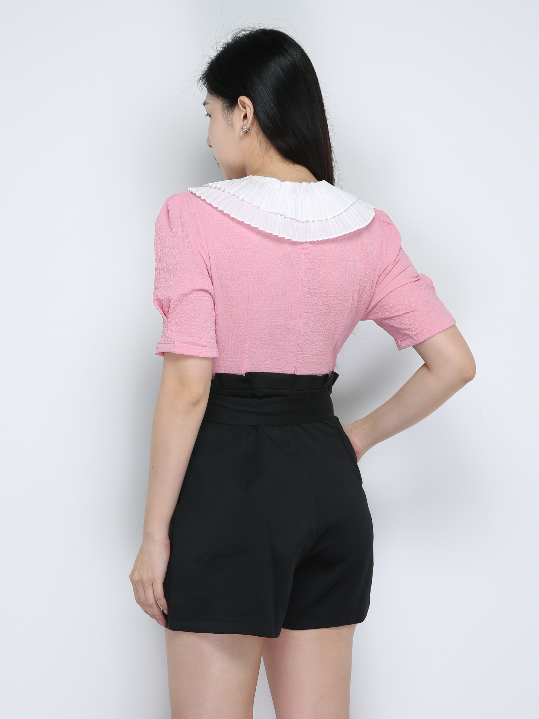 Collar Pleated Classic Jumpsuit 18943