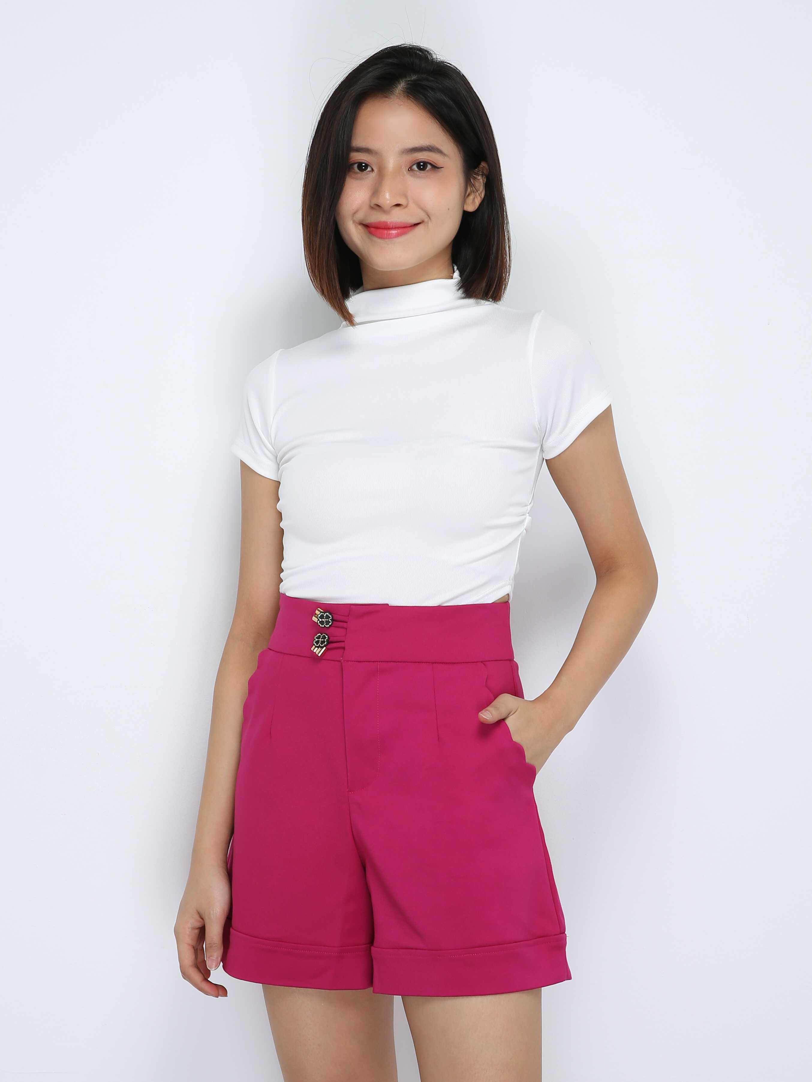 Side Pocket Short Pants 33913