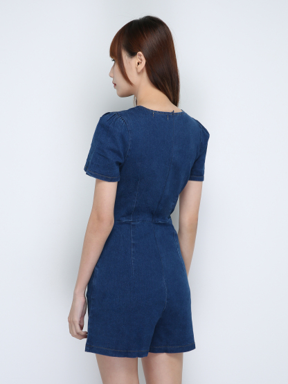 Denim With Belt Jumpsuit 18685