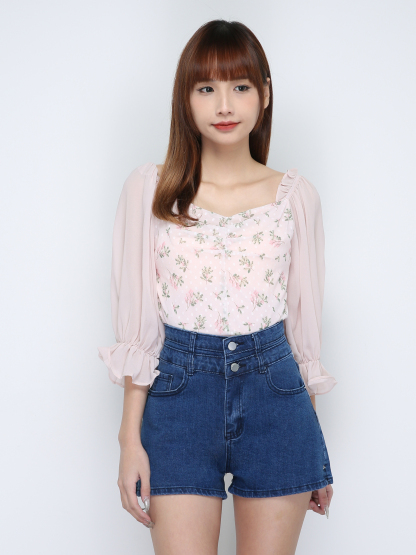 Floral Chiffon Top 18618