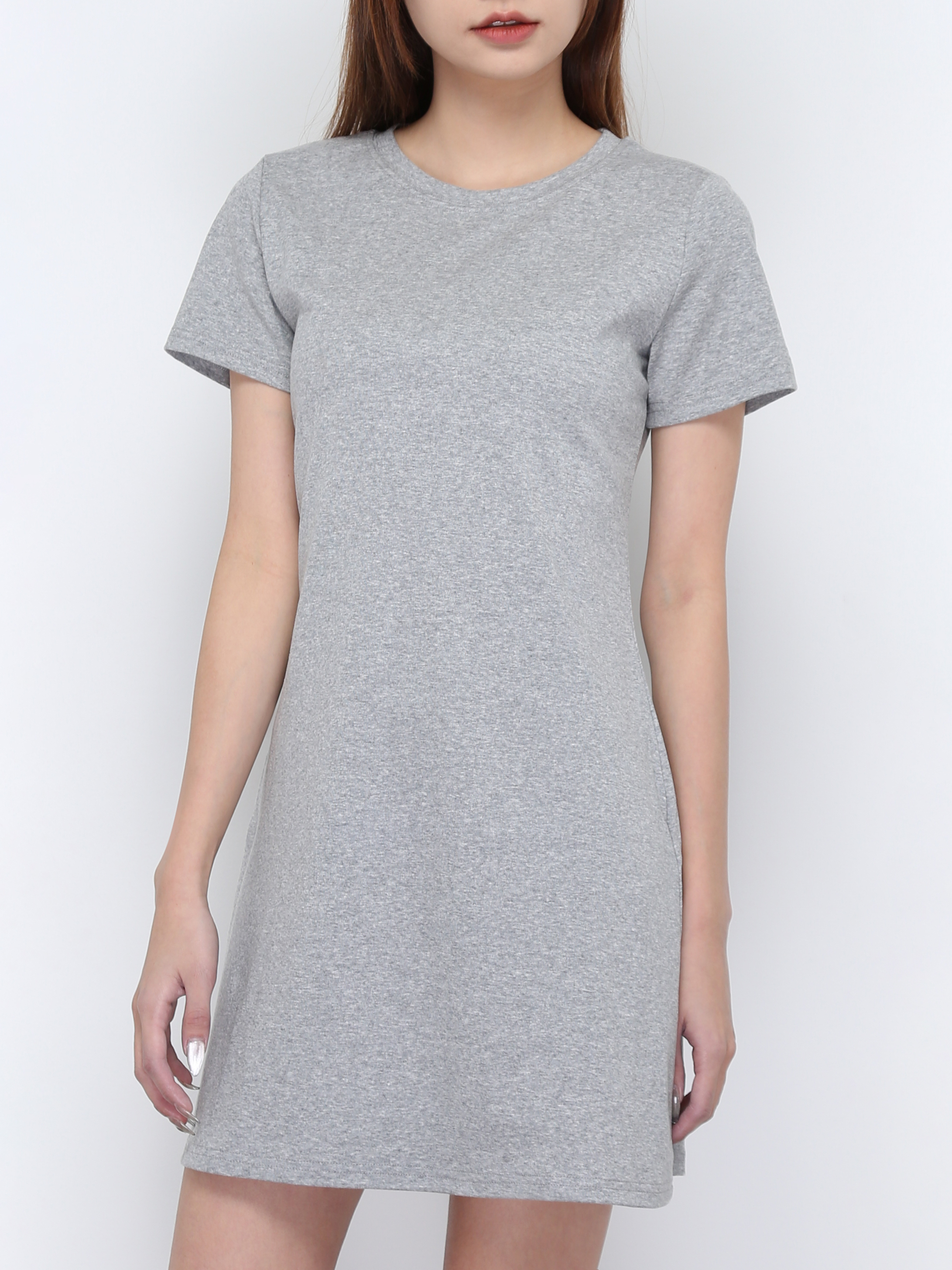 Basic Plain Tee Dress 16765