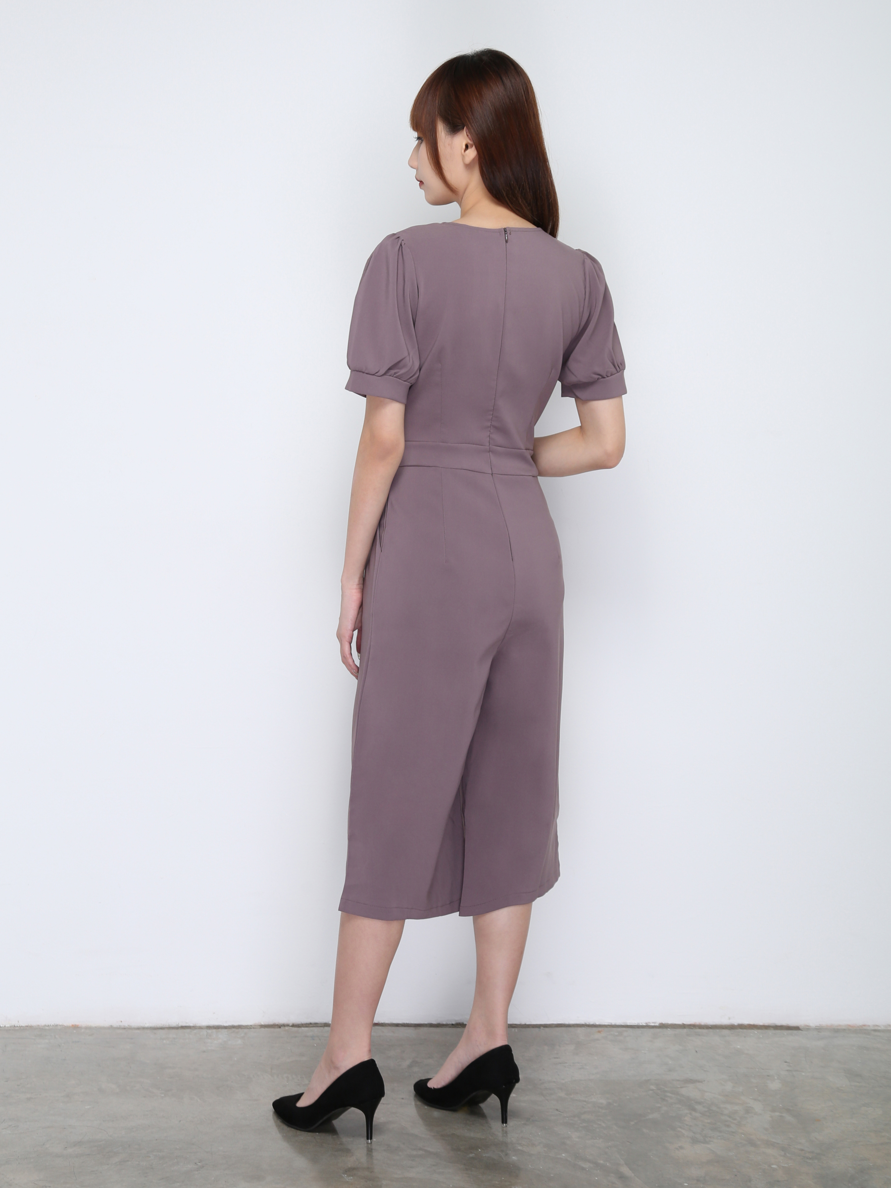 Side Decorative Button Jumpsuit 15196