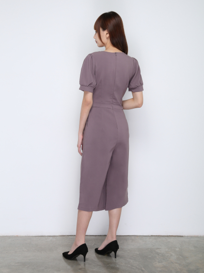 Side Decorative Button Jumpsuit 15196