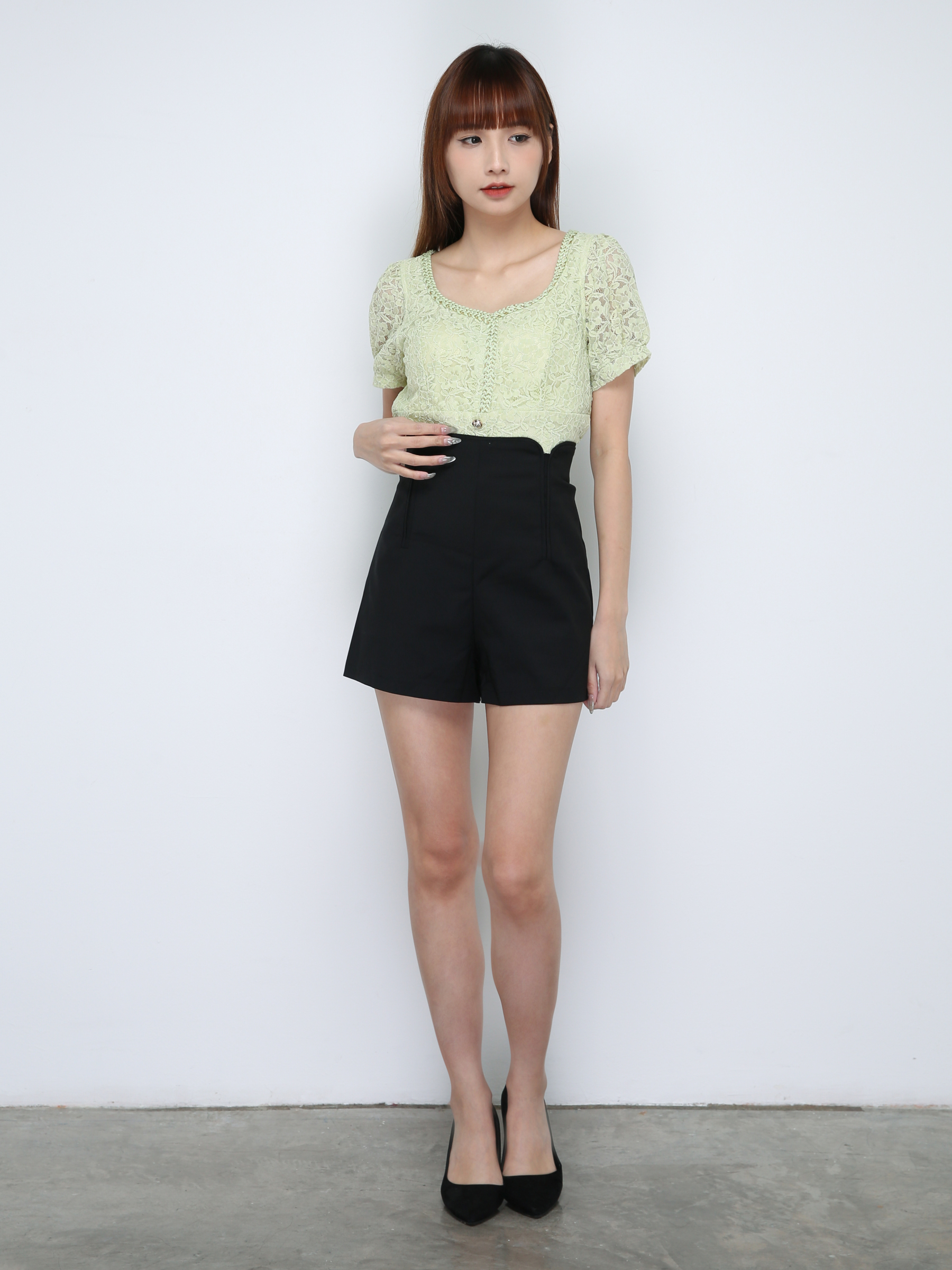 Square Neck Lace Top 18678