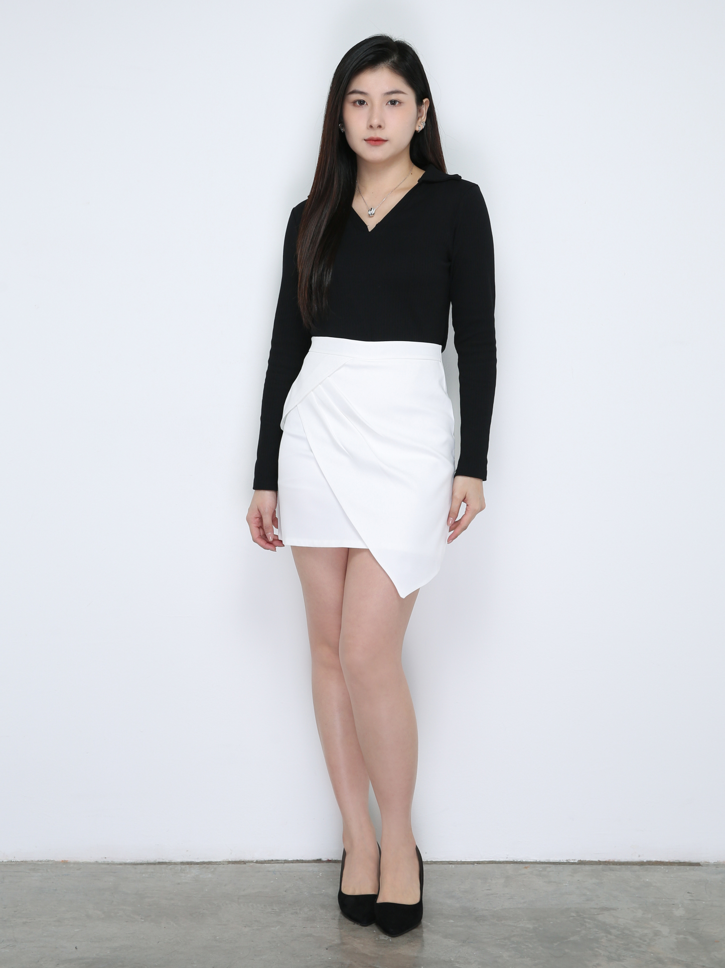 High Waist Irregular Long Skirt Pants 29749