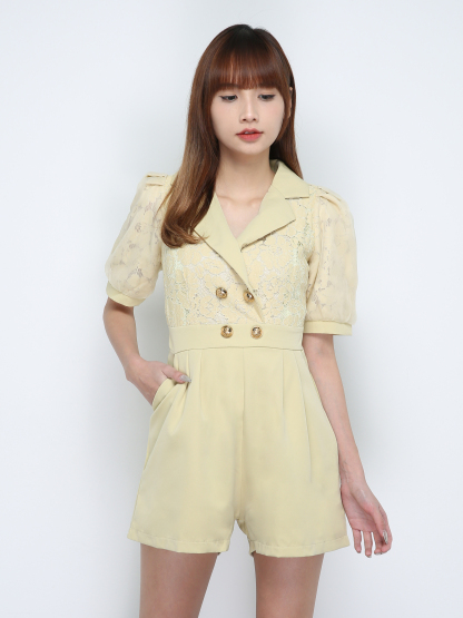 Formal Collar Lace Jumpsuit 18797