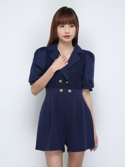 Formal Collar Lace Jumpsuit 18797