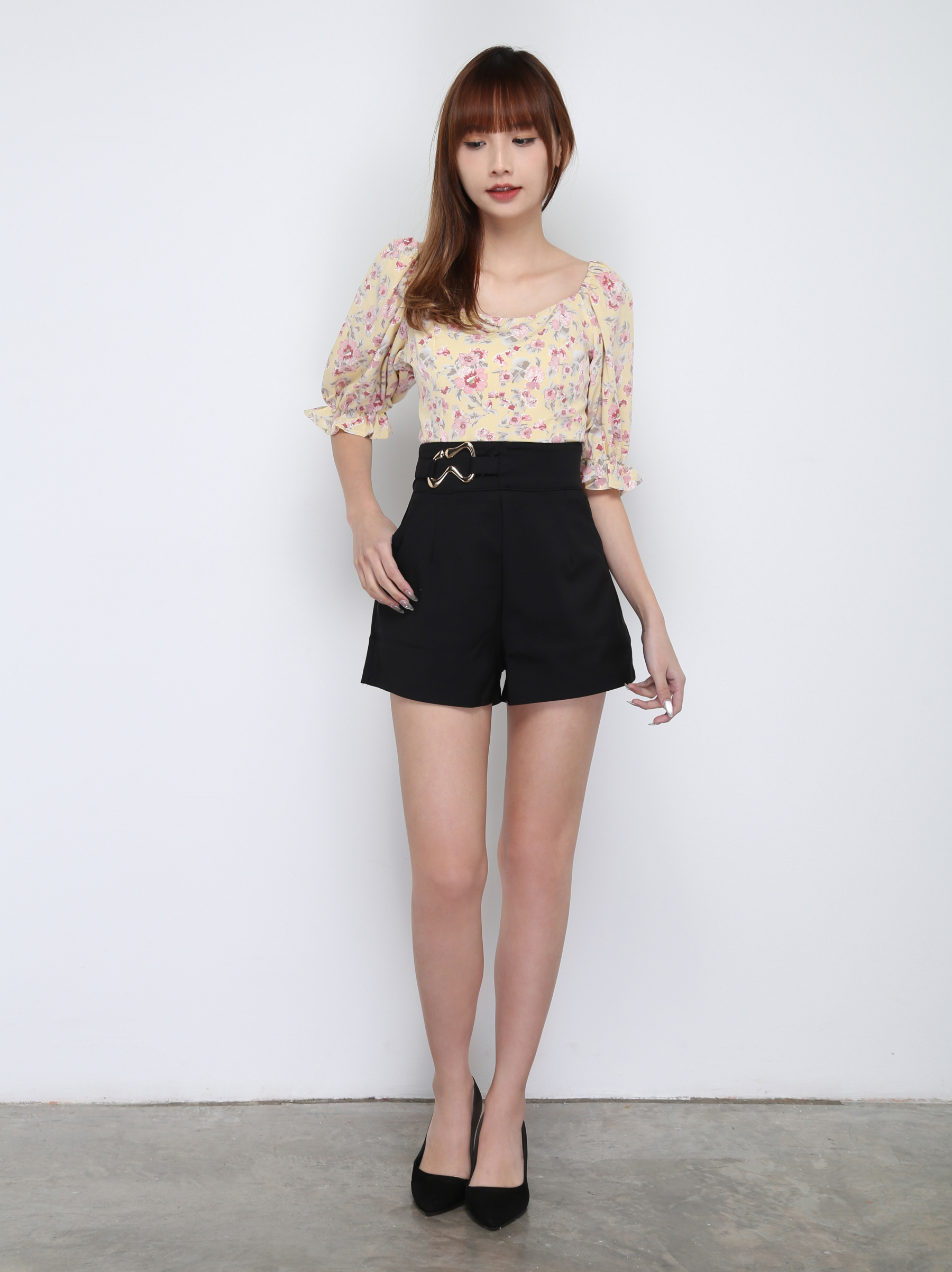 Floral Back Stretchable Top 17093