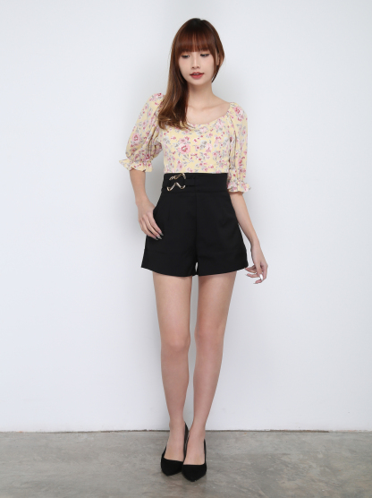 Floral Back Stretchable Top 17093