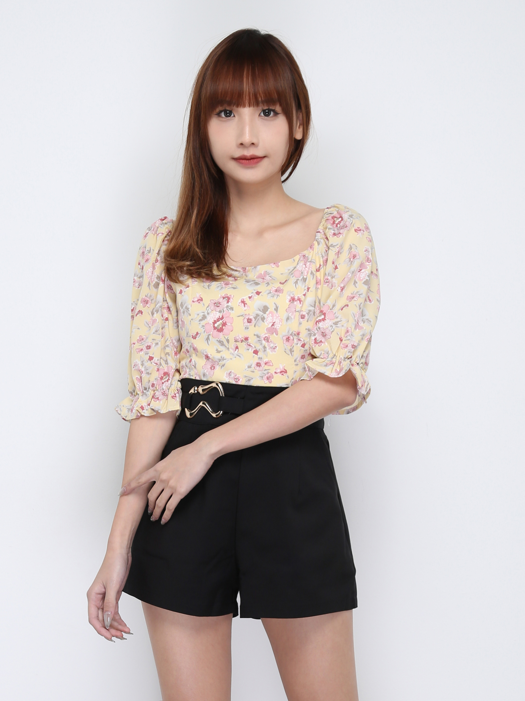 Floral Back Stretchable Top 17093