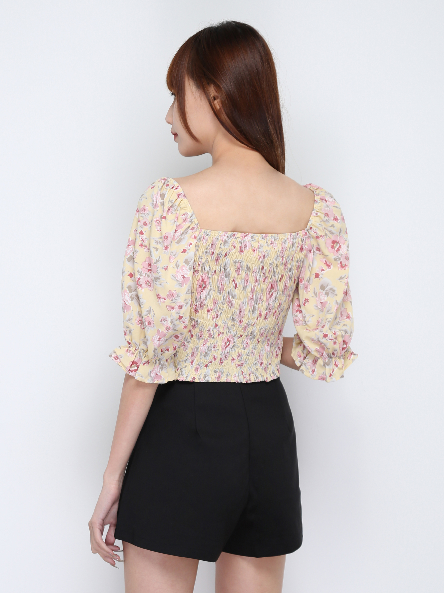 Floral Back Stretchable Top 17093