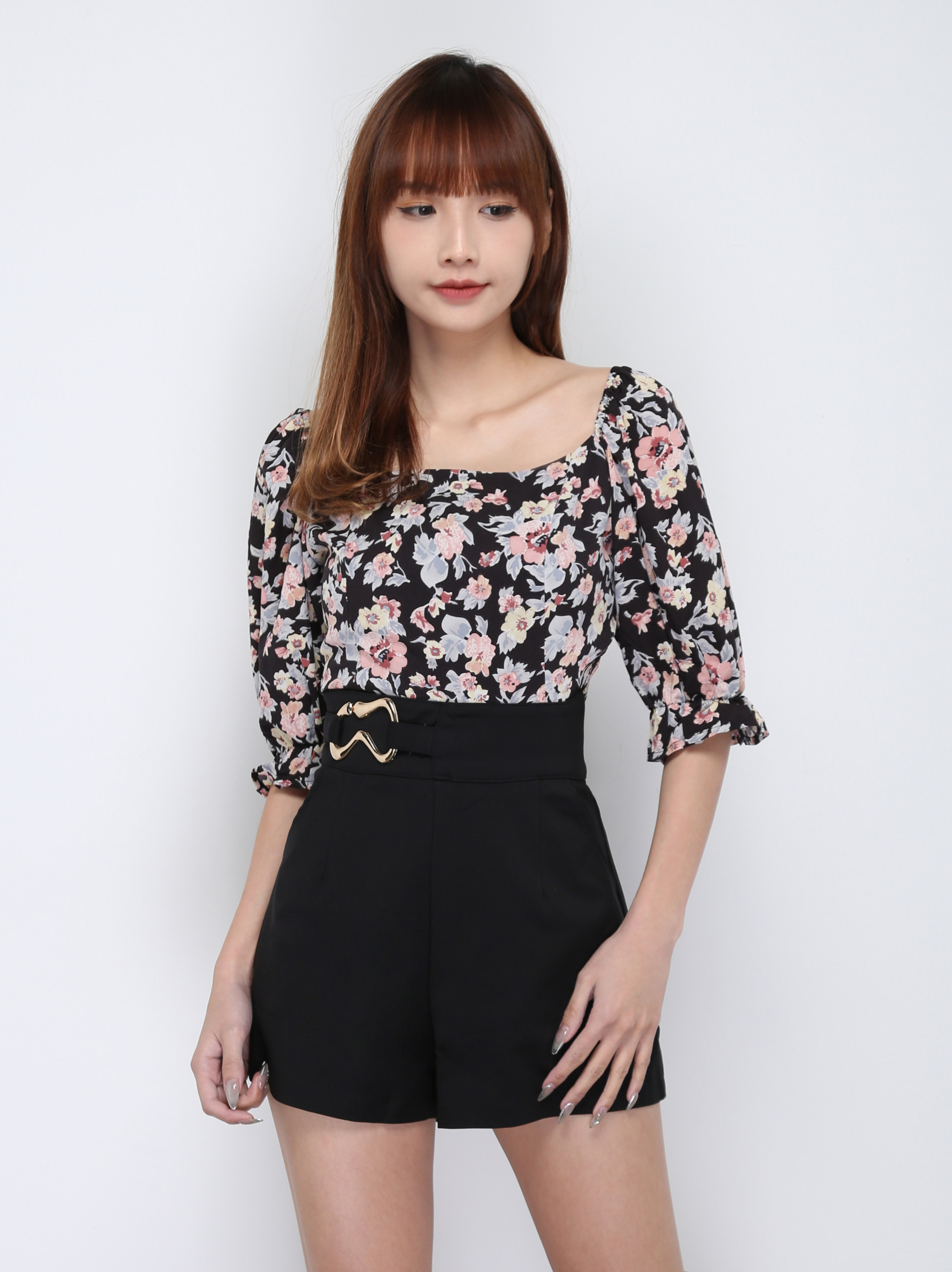 Floral Back Stretchable Top 17093