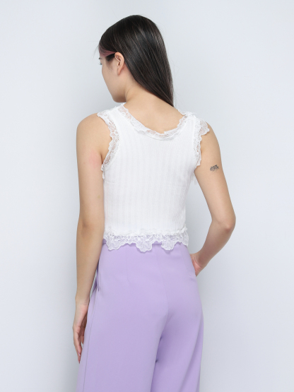 Sleeveless With Lace Top 34207