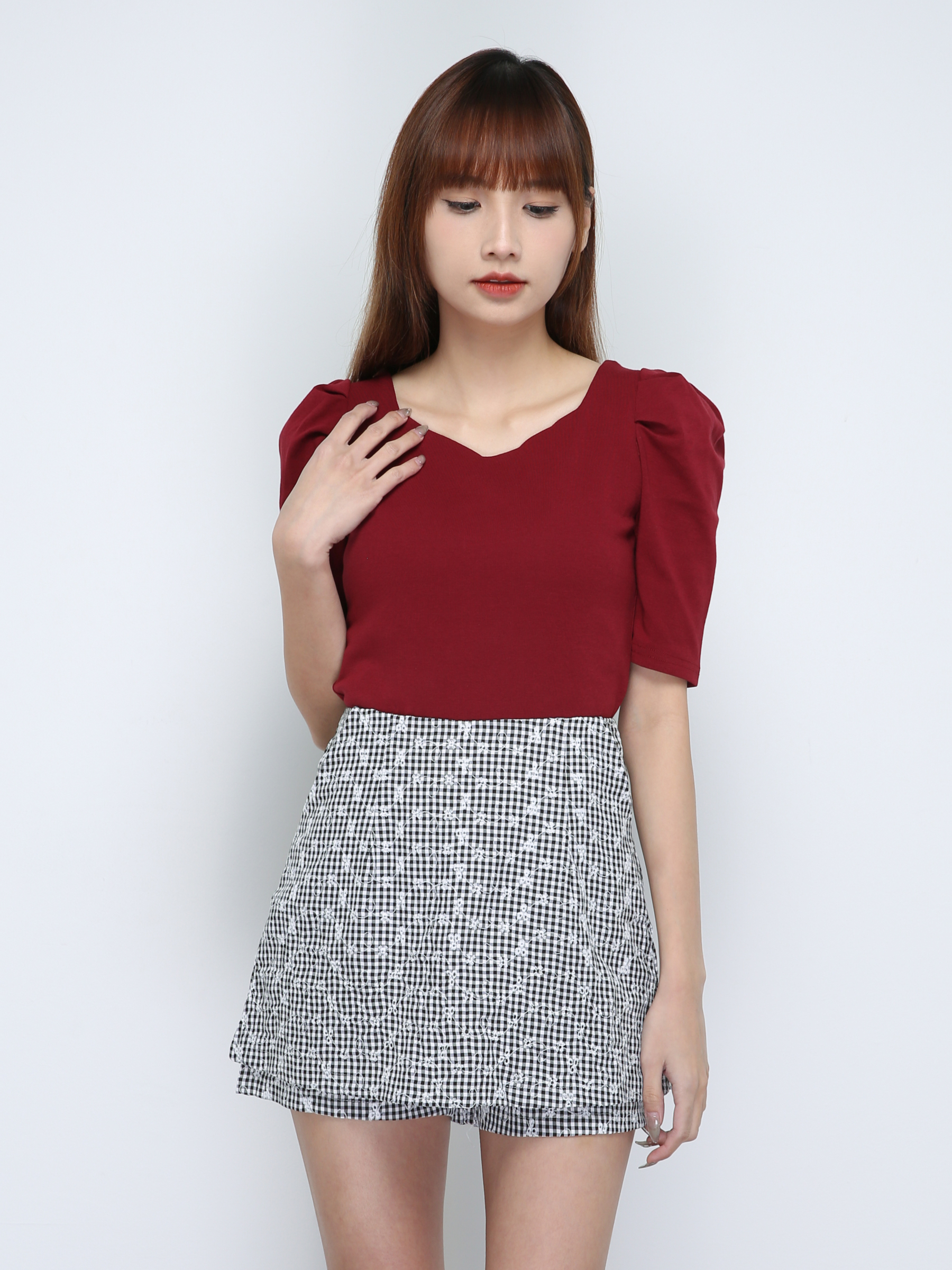 Eyelet Flower Skirt Pants 18680