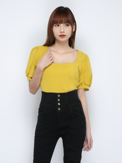 Denim High Waist Long Pants 18749