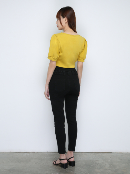 Denim High Waist Long Pants 18749