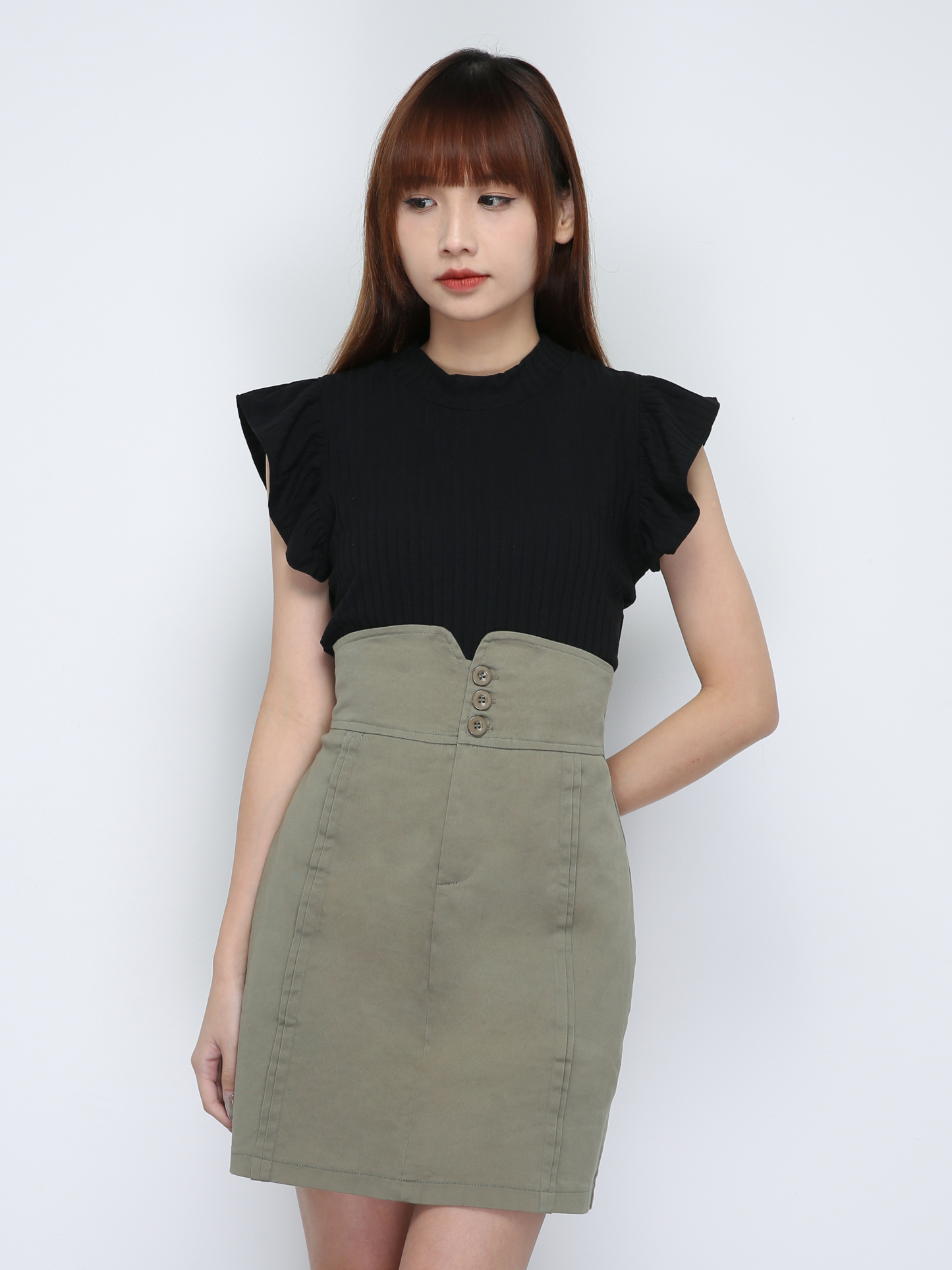 Knitted Butterfly Sleeve Top 18632
