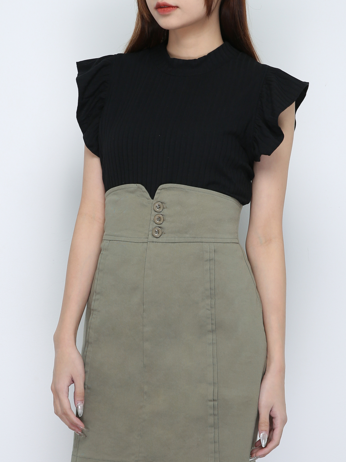 Knitted Butterfly Sleeve Top 18632