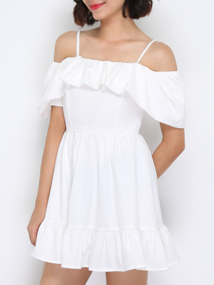 Off Shoulder With Strap Dress 33600