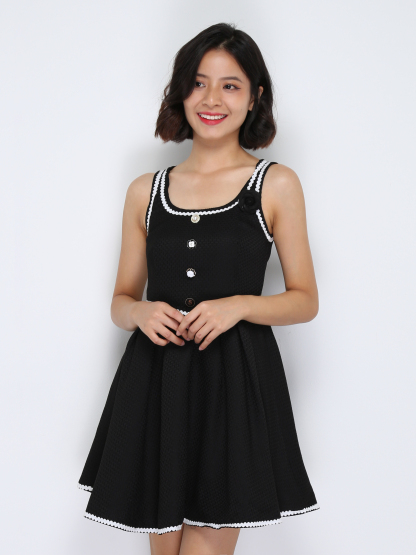 Elegant With Decorative Flower Dress 33610