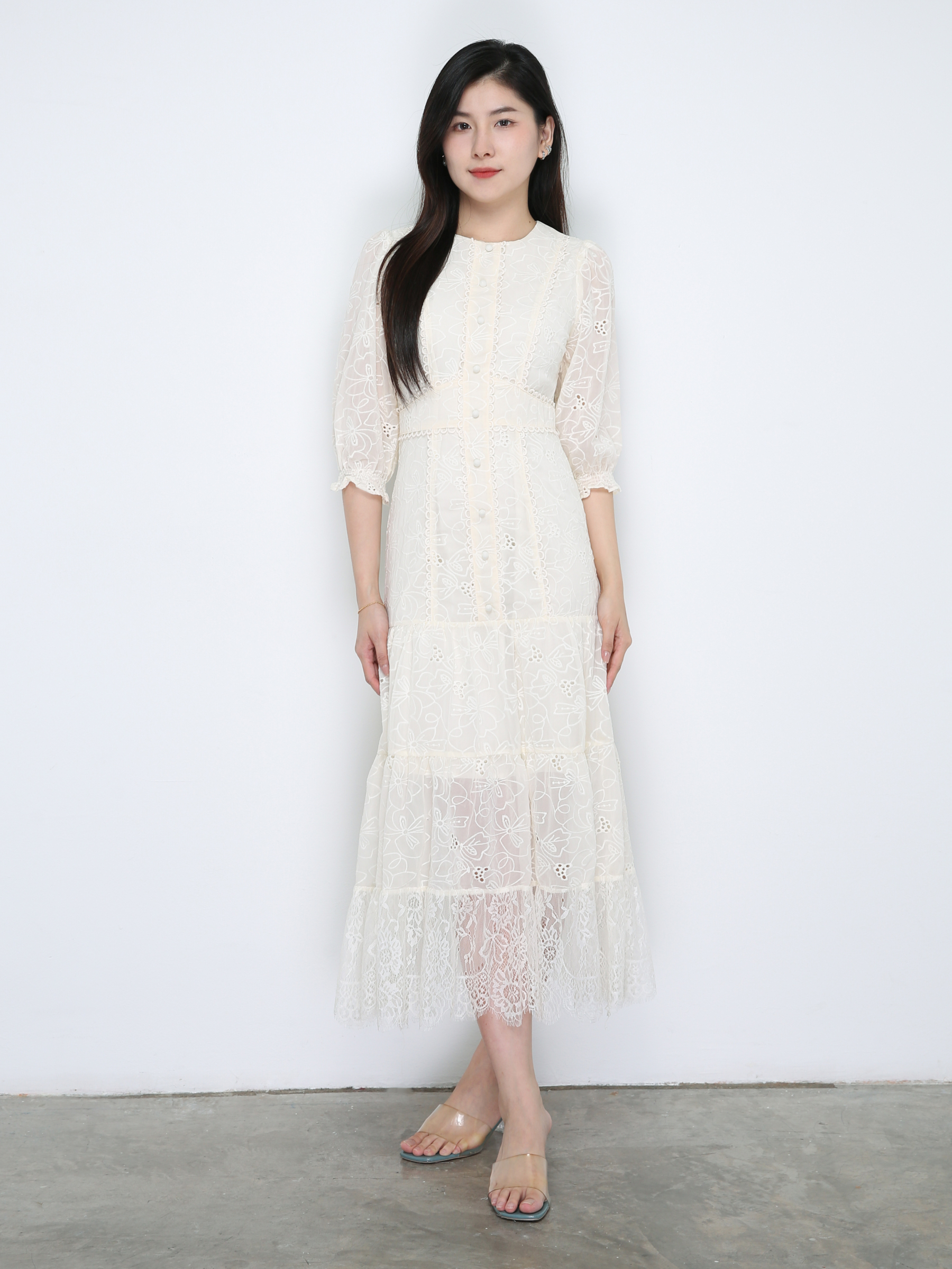 Floral Eyelet Dress 33699