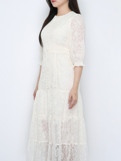 Floral Eyelet Dress 33699
