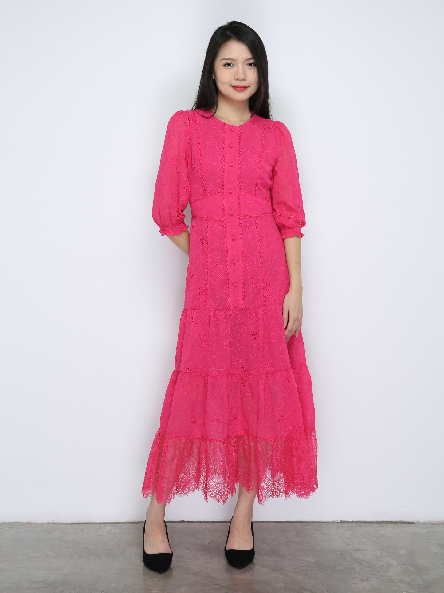 Floral Eyelet Dress 33699