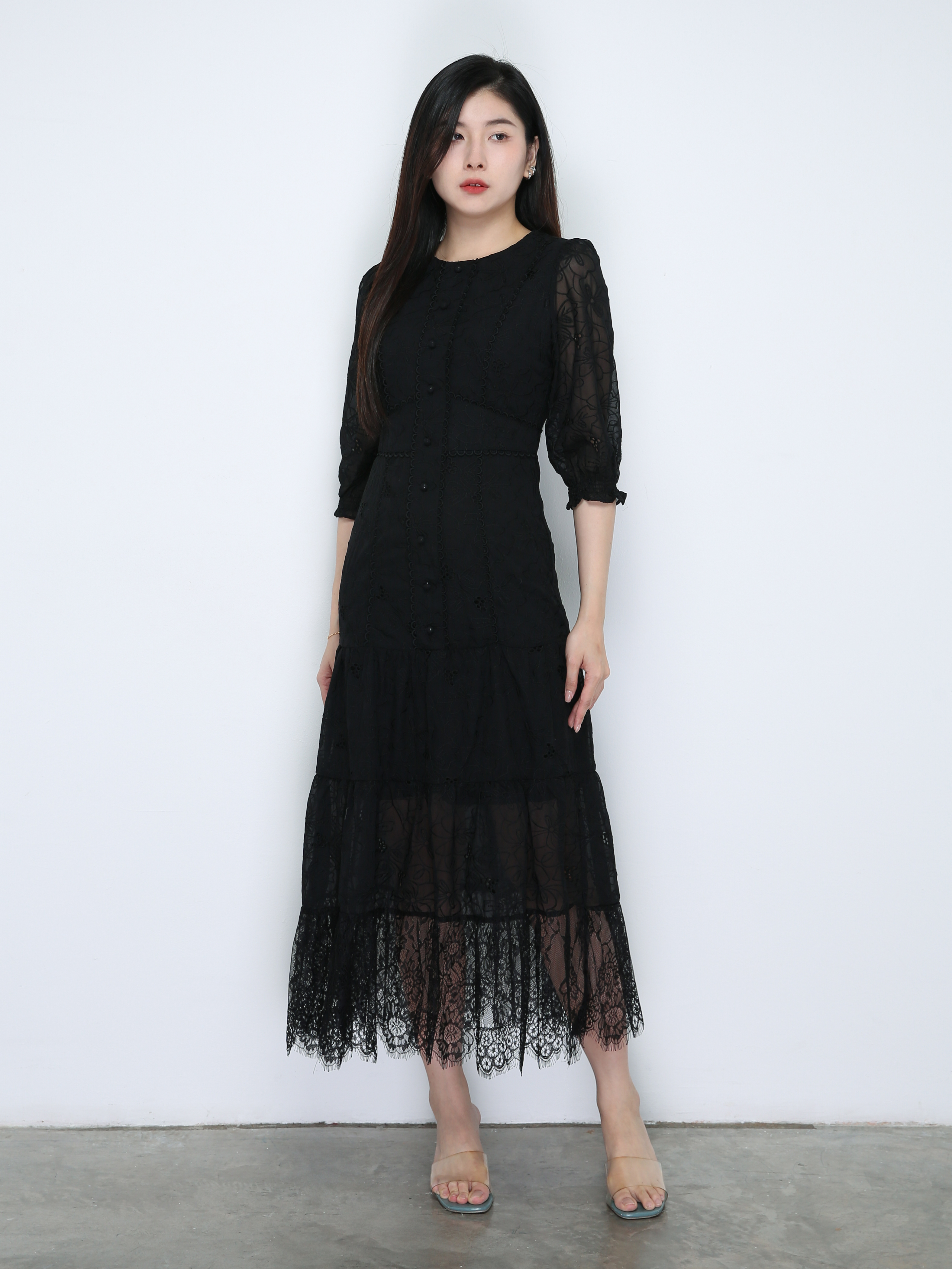 Floral Eyelet Dress 33699